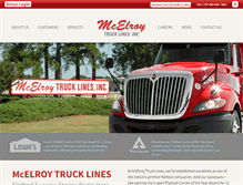 Tablet Screenshot of mcelroytrucklines.com